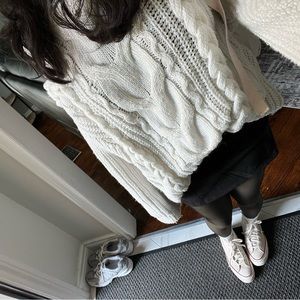 White/cream cable knit sweater